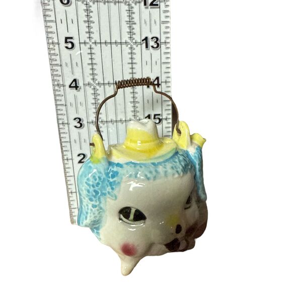 Vintage Ceramic Poodle Teapot Shaker Japan Mid Century Kitsch Dog Face Handle - Picture 6 of 6